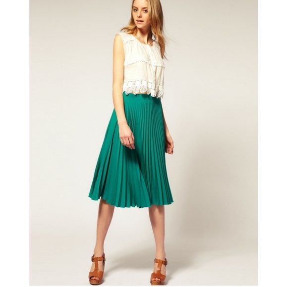 J. Crew Dresses & Skirts - Pleated Midi Skirt